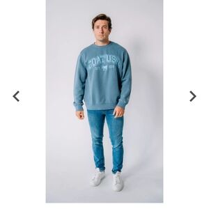 Goat Usa Blue Men's Sweater, Sz S